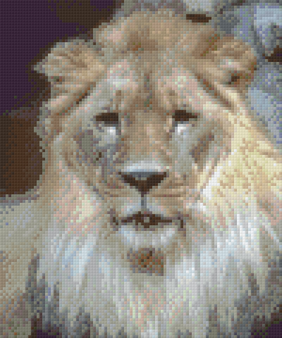 Lion Six [6] Baseplate PixelHobby Mini-mosaic Art Kits image 0